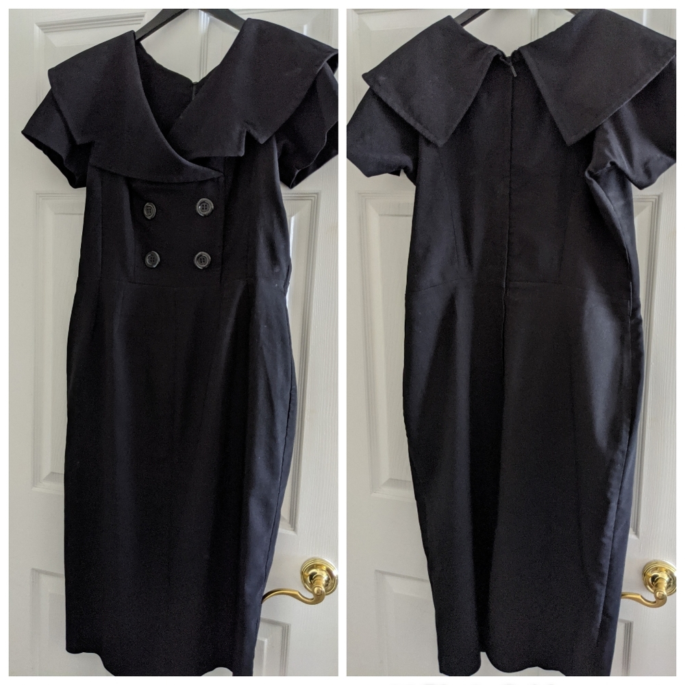 Vintage production black pencil dress OR BEST OFFER